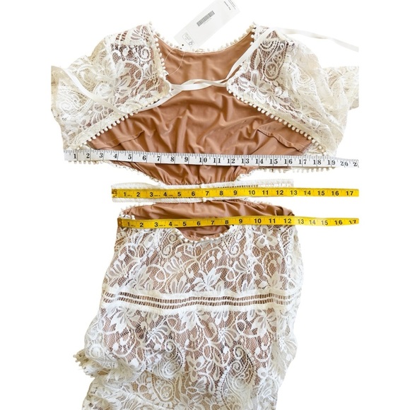 For Love & Lemons Emerie Cut Out Dress in White EUC - Picture 13 of 16